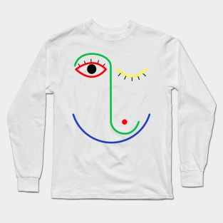 Face line art Long Sleeve T-Shirt